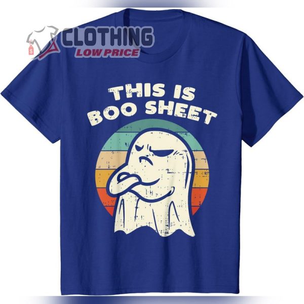 This Is Boo Sheet Cute Ghost Retro Halloween Costume T-Shirt