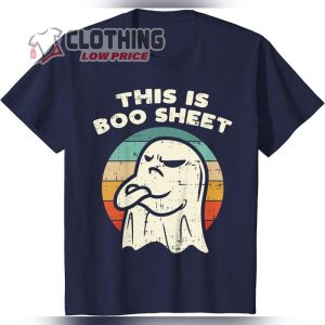 This Is Boo Sheet Cute Ghost Retro Halloween Costume T-Shirt