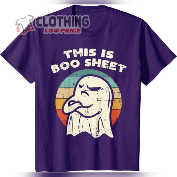 This Is Boo Sheet Cute Ghost Retro Halloween Costume T-Shirt