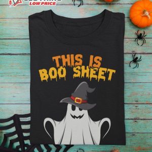This Is Boo Sheet Shirt, Spooky Boo Halloween Ghost T-shirt, Spooky Season Vibes Boo Crew Shirt