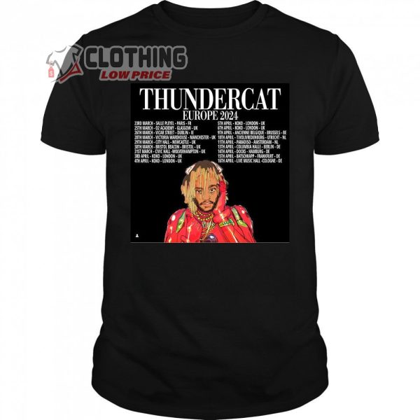Thundercat Europe 2024 Tour Merch, Thundercat UK And Ireland Tour 2024