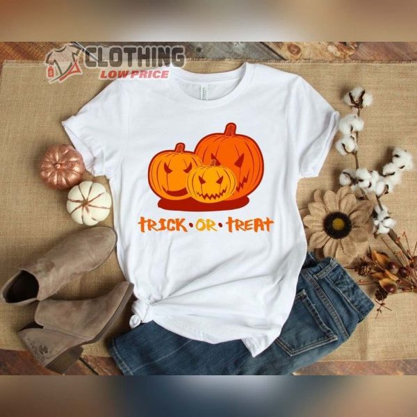 Trick Or Treat Basic Halloween Shirt Pumpkin Face T Shirt Pumpkin Halloween T Shirt Jack O Lantern Shirt Hocus Pocus Tee1