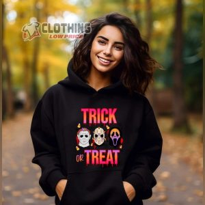 Trick Or Treat Halloween Shirt, Halloween Killer Shirt, Cute Halloween Tee, Horror Squad Hoodie, Horror Hoodie Lover Gift