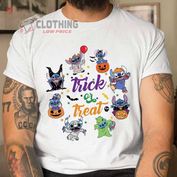 Trick Or Treat Stitch Halloween Costume Many Ghost Custom Shirt, Horror Stitch Halloween Shirt, Gift Stitch For Halloween