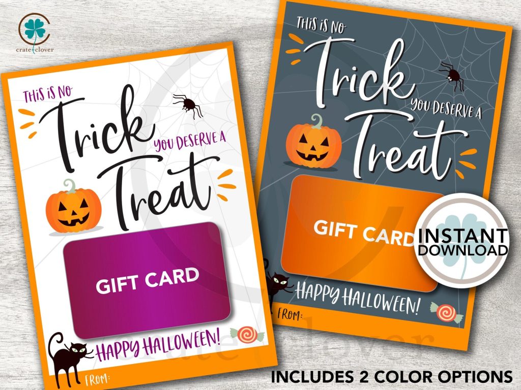 Trick or Treat Halloween Gift Card Holder esty