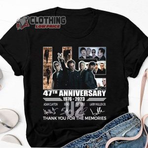 U2 Band 47Th 1976-2023 Anniversary Merch, Signature U2 Band 47Th Anniversary Shirt, Achtung Baby Tour 2023 Tee, U2 Rock Band Tour 2023 Thank You For The Memories T-Shirt