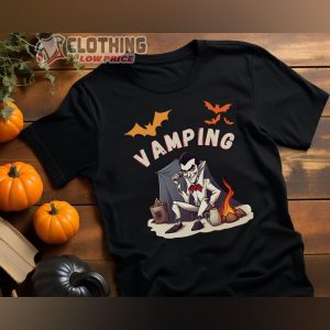Vamping Halloween Shirt, Funny Halloween Camping Shirt, Halloween T-Shirt, Halloween Vampire Camper, Halloween Camping Gift, Glamping Shirt