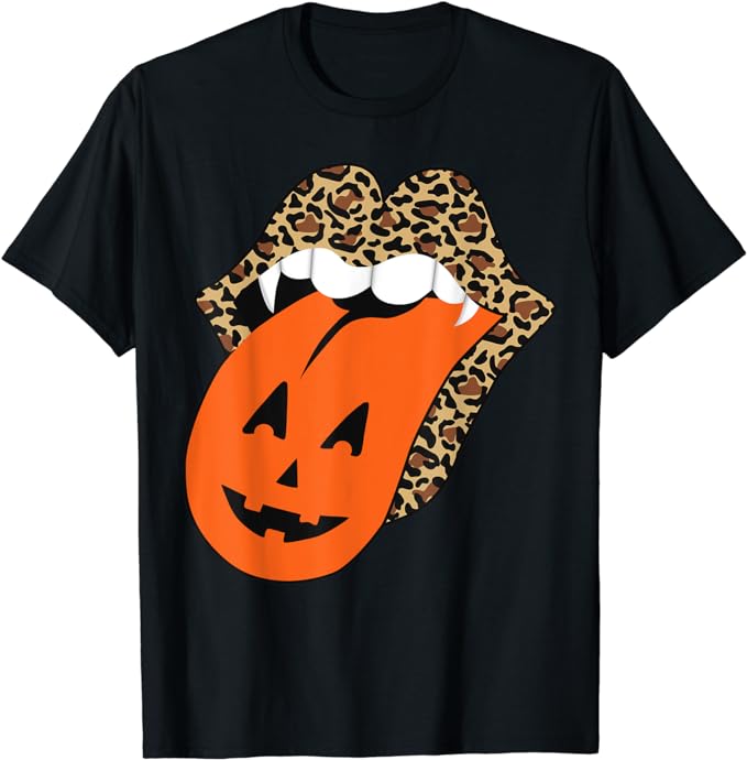 Vampire Mouth Pumpkin Tongue rolling stones halloween shirt amazon