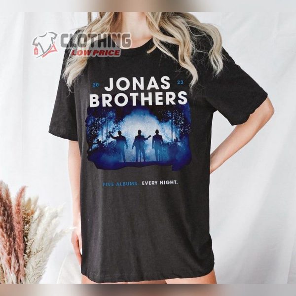 Vintage Five Albums Every Night Jonas Brothers T-Shirt, Jonas Brothers Tour 2023 Shirt, Jonas 90’S Style Sweatshirt, Jonas Brother Merch