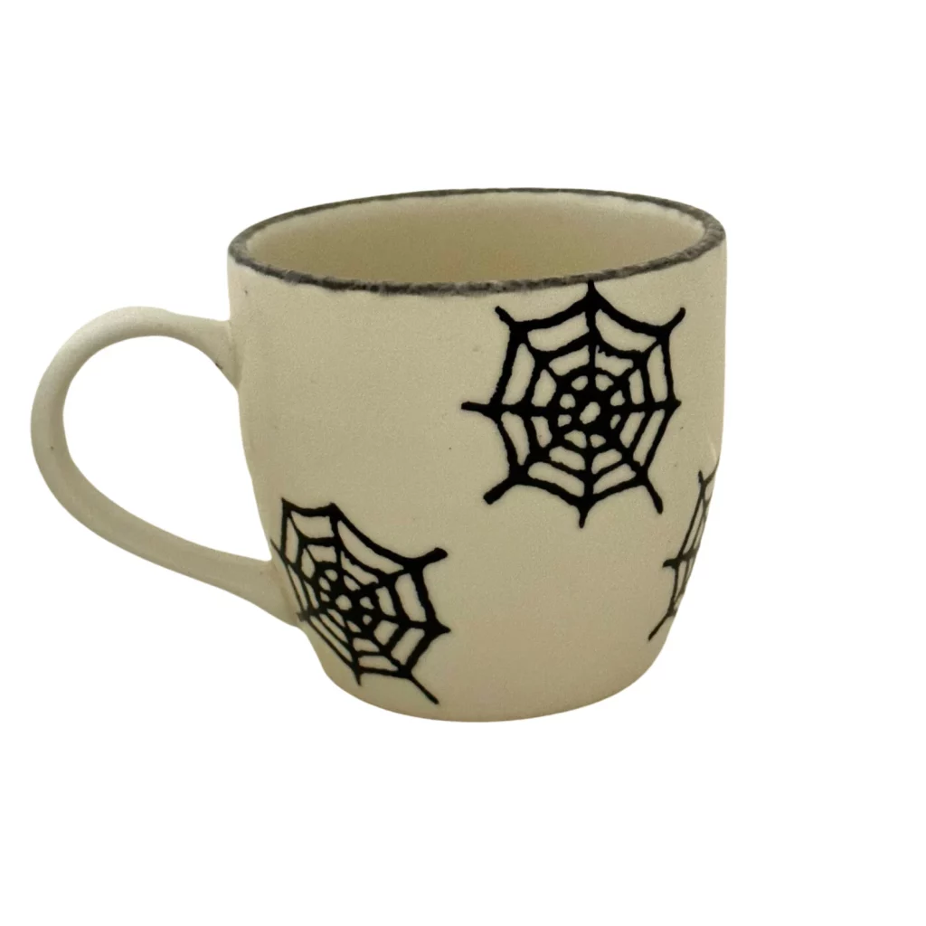 Vintage Halloween Spiderweb Mug etsy