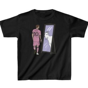 Leo Messi Mirror Goat Miami T-Shirt, Messi Youth Shirt, Messi 10 Gift for Kids, Inter Miami Messi Merch, Leo Messi Shirt