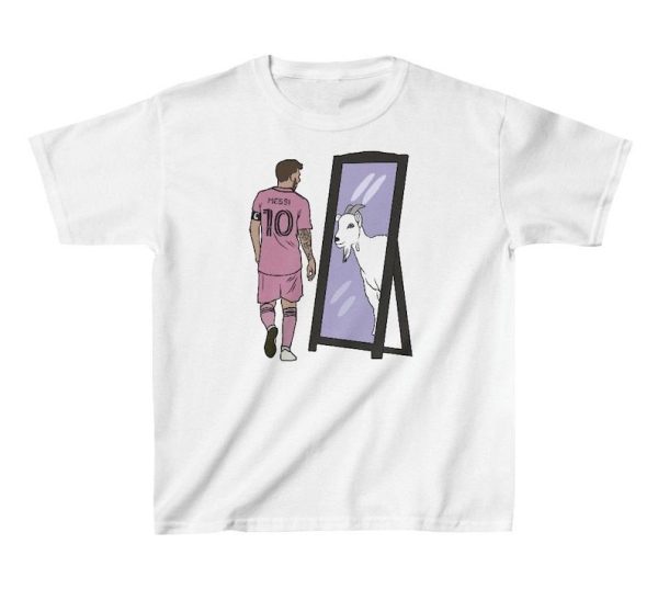 Leo Messi Mirror Goat Miami T-Shirt, Messi Youth Shirt, Messi 10 Gift for Kids, Inter Miami Messi Merch, Leo Messi Shirt
