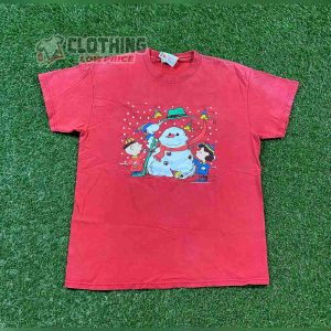 Vintage Snoopy Peanuts Christmas Shirt Charlie Brown Christmas Shirt Snoopy Woodstock In The Snow Christmas T Shirt 1