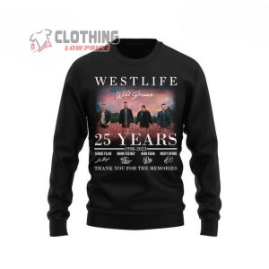 Westlifes Signature 25th Anniversary Merch, Westlife Anniversary Tshirt, Westlife Wild Dream Shirt, Westlife Music Tee Shirt, Wildest Dreams Shirt, Westlife 2023 Tour Sweatshirt