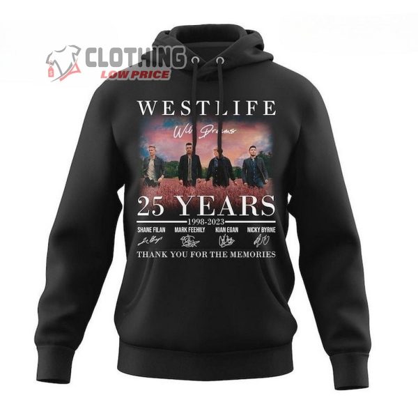 Westlifes Signature 25th Anniversary Merch, Westlife Anniversary Tshirt, Westlife Wild Dream Shirt, Westlife Music Tee Shirt, Wildest Dreams Shirt, Westlife 2023 Tour Sweatshirt