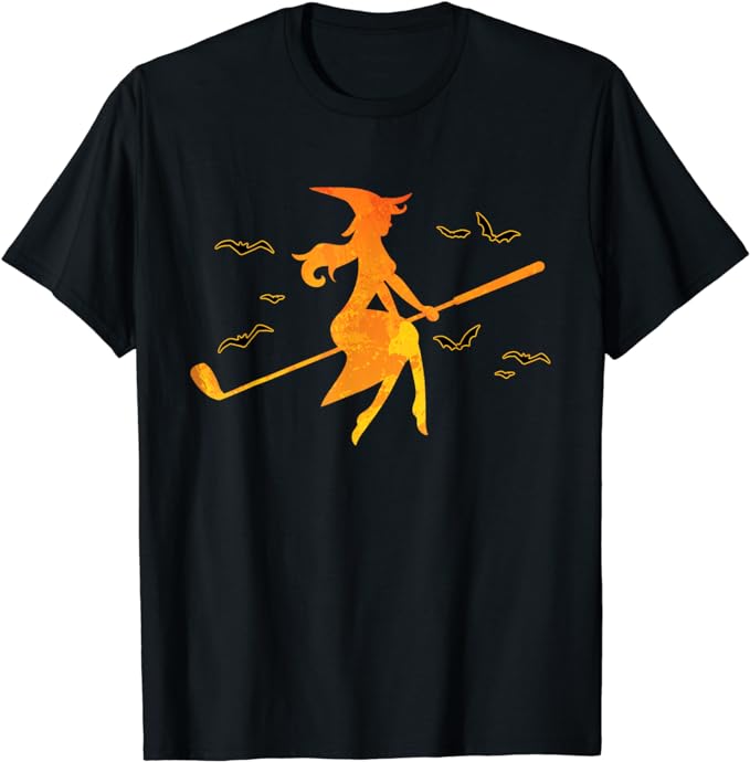 Witch Riding Golf Stick Halloween Golf Shirt amazon