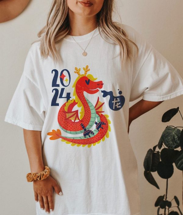 Year Of The Wood Dragon Shirt 3, Unisex T-Shirt 2024 Eve, Simple Custom Shirt 2024, Chinese Lunar New Year Eve 2024 Shirt