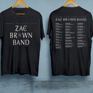 Zac Brown 2023 Tour T- Shirt, Zac Brown Band Tour Shirt Merch, Zac Brown Band Fenway 2023 Setlist Merch