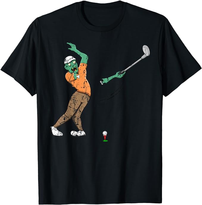Zombie Golf Player Halloween Goft Shirt amazon