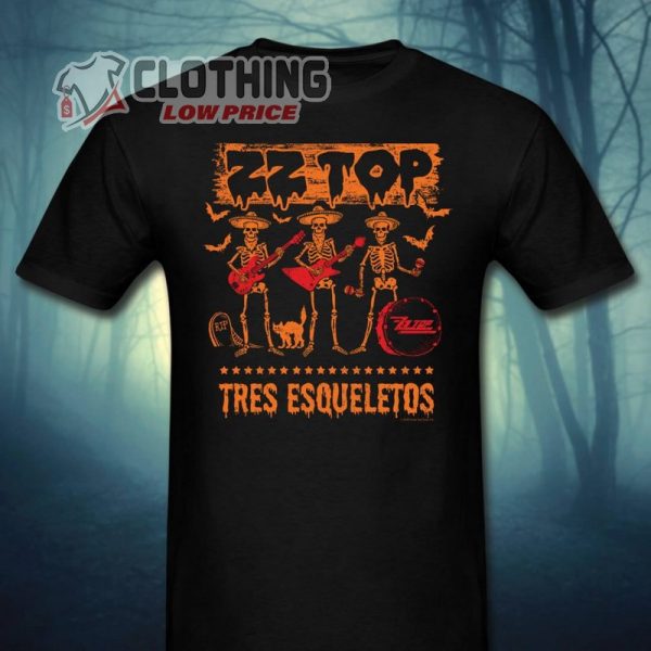 Zz Top Halloween T- Shirt, Zz Top Setlist 2023 Merch, Zz Top Halloween 2023 Gift Merch