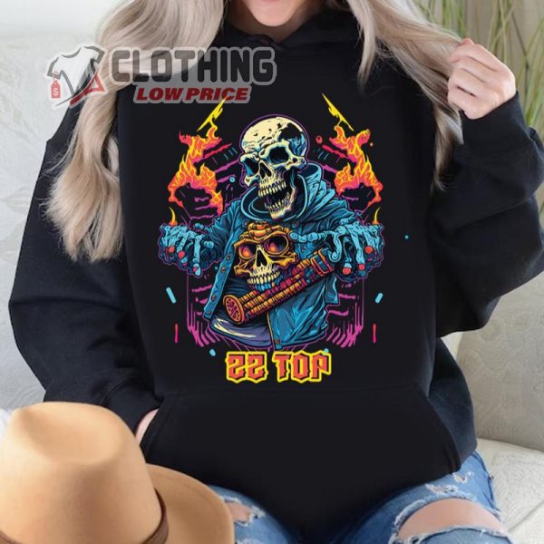 Zz Top Skull T- Shirt, Zz Top Setlist 2023 T- Shirt, Zz Top Tour 2023 Sweatshirt, Zz Top Concert Schedule Merch