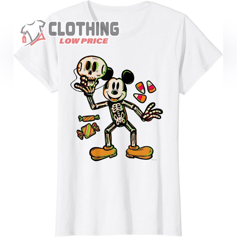 Disney Mickey Mouse Skeleton Costume Halloween T-Shirt