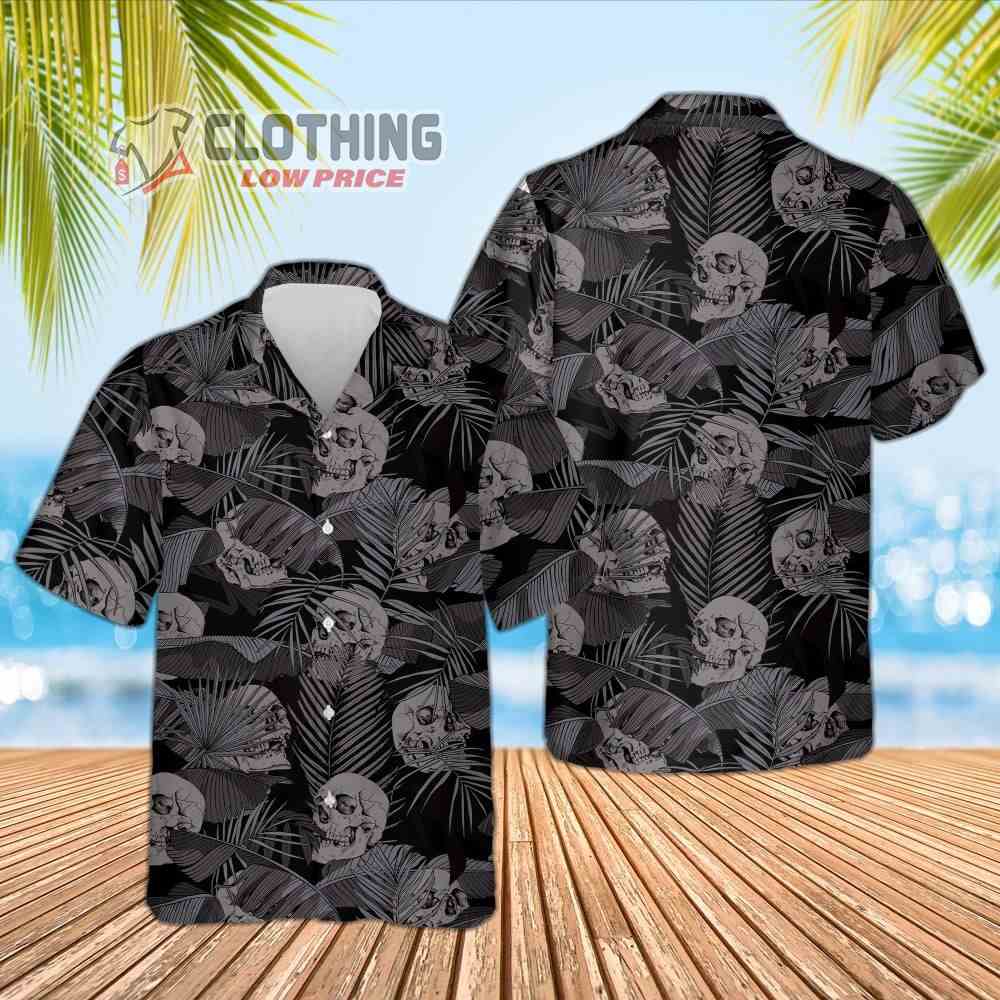 Summer Gothic Skull Hawaiian Shirt