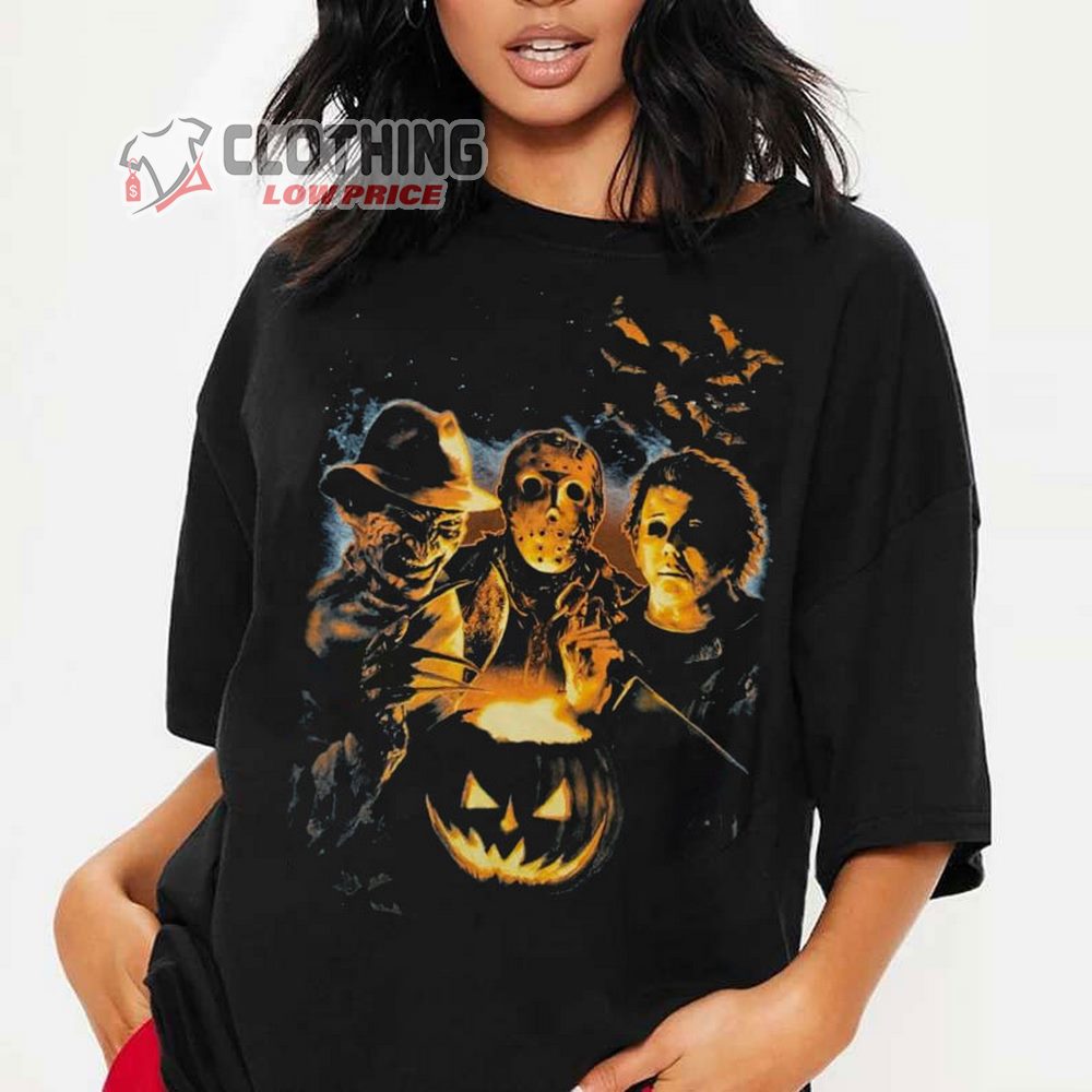 Jason And Michael Myers And Freddy Krueger Halloween T-Shirt