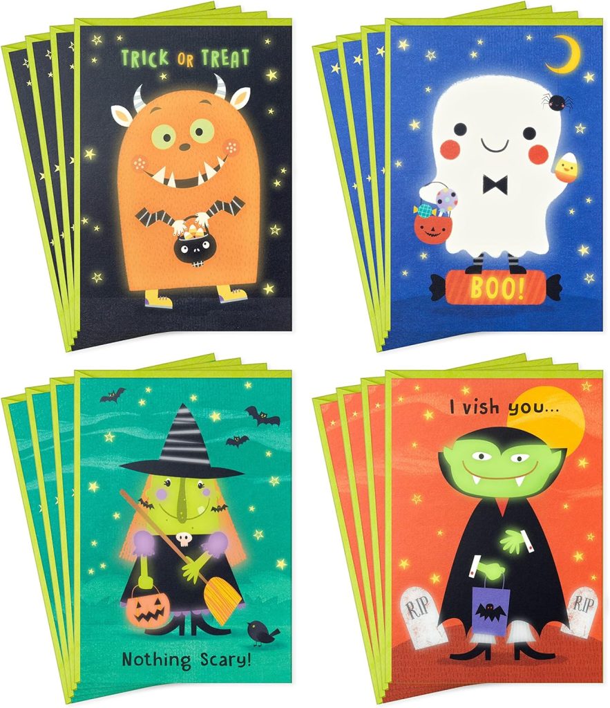 16 Cards Halloween Gift Cards Assortment for Kids amazon