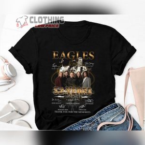 52 Years The Eagles 1971-2023 Signatures Shirt, The Eagles Band The Long Goodbye Black Shirt, The Eagles 90S Vintage Graphic Tee, The Eagles Fan Merch