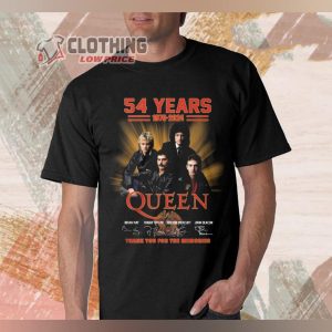 54 Years 1970 2024 Queen Thank You For The Memories Signatures Merch Queen Tour 2024 Tickets T Shirt