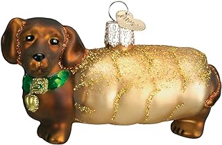Old World Christmas Ornaments: Dog Collection Glass Blown Dachshund Christmas Ornaments