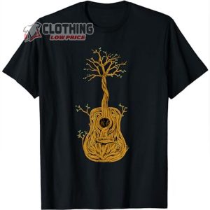 Acoustic Guitar Shirt, Tree of Life Guitar Shirt, Guitarist T-Shirt, Guitar Player Tee Gift