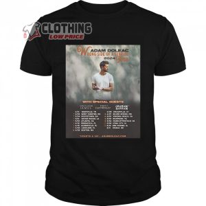 Adam Doleac Tour 2024 Merch, Adam Doleac 2024 Wrong Side of a Sunrise Shirt, Adam Doleac Setlist T-Shirt