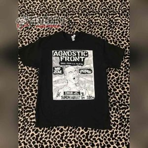 Agnostic Front Vintage Back From US Tour T-Shirt, Vintage Agnostic Front Cbgb Flyer Tee Merch
