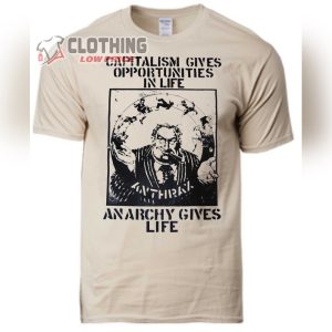 Anthrax Capitalism Is Cannibalism Uk T-Shirt, Anarcho Punk Shirt, Anthrax Anarchy Gives Life Lyrics Merch
