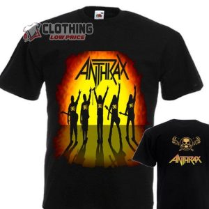 Anthrax Metal Thrashing Mad Song Shirt, Anthrax Graphic 2 Sides Tee Shirt, Anthrax Metal Thrashing Mad Lyrics Merch