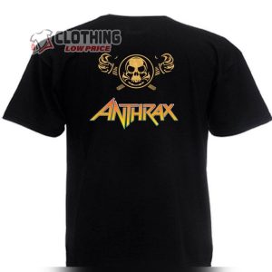 Anthrax Metal Thrashing Mad Song Shirt Anthrax Graphic 2 Sides Tee Shirt Anthrax Metal Thrashing Mad Lyrics Merch 2