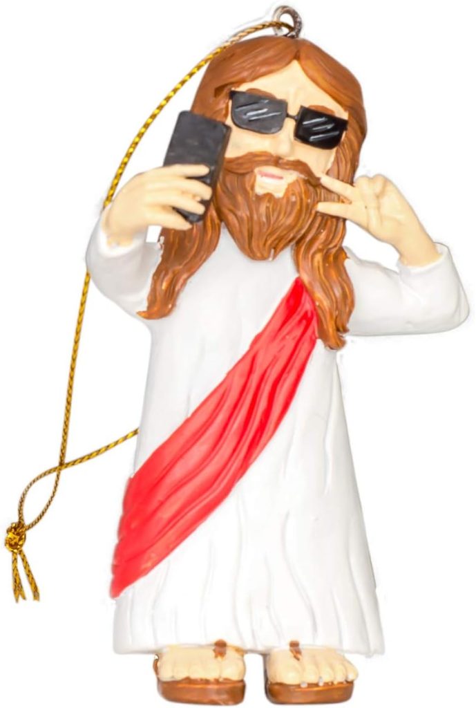 Assorted Funny Christmas Tree Ornaments Decoration Jesus Selfie silly christmas ornaments amazon