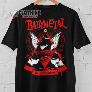 Babymetal Metal Band May Revolution Short Sleeve T Shirt Babymetal Fan Shirt Kawaii Metal Band J Pop Tee