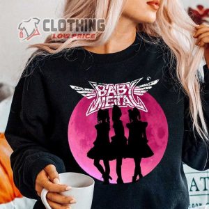 Babymetal Pink Moon Shirt, Babymetal T- Shirt, The Babyklok Tour 2023 Sweatshirt, Babymetal Merch, Babymetal Setlist 2023 Merch