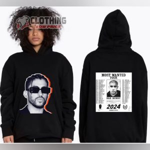 Bad Bunny Most Wanted Tour Shirt, Bad Bunny Tour 2024 Merch, Bad Bunny Tour Shirt, Bad Bunny Sweater, Bad Bunny Fan Gift