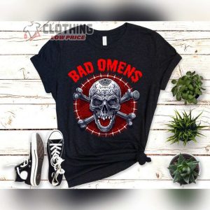 Bad Omens Totenkopf Style Shirt Bad Omens Skull T Shirt Unheilvoller Look Shirt Bad Omens Merch1 1