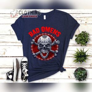 Bad Omens Totenkopf Style Shirt Bad Omens Skull T Shirt Unheilvoller Look Shirt Bad Omens Merch1 3