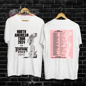 Beartooth North American Tour 2024 Vip Package Merch, Beartooth 2024 Headline Tour Tee, The Plot In You, Invent Animate & Sleep Theory 2024 North American Tour T-Shirt