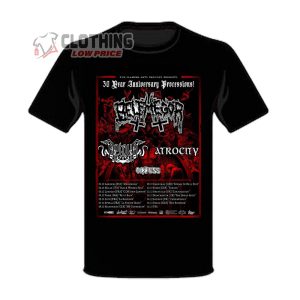 Belphegor Tour 2023 Merch Belphegor 30 Years Anniversary Processions Schedule T Shirt Hoodie And Sweater