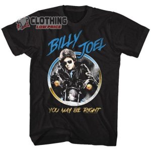 Billy Joel You May Be Right Blue Black T Shirt Billy Joel Graphic Tee Billy Joel Song Logo Merch