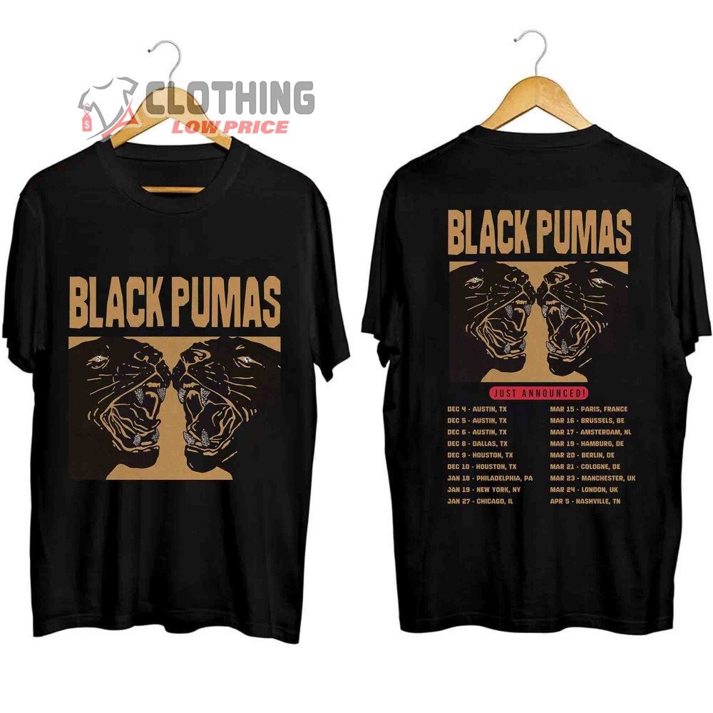 Black Pumas Tour Dates 2023 2024 Merch, Black Pumas Band Fan Shirt