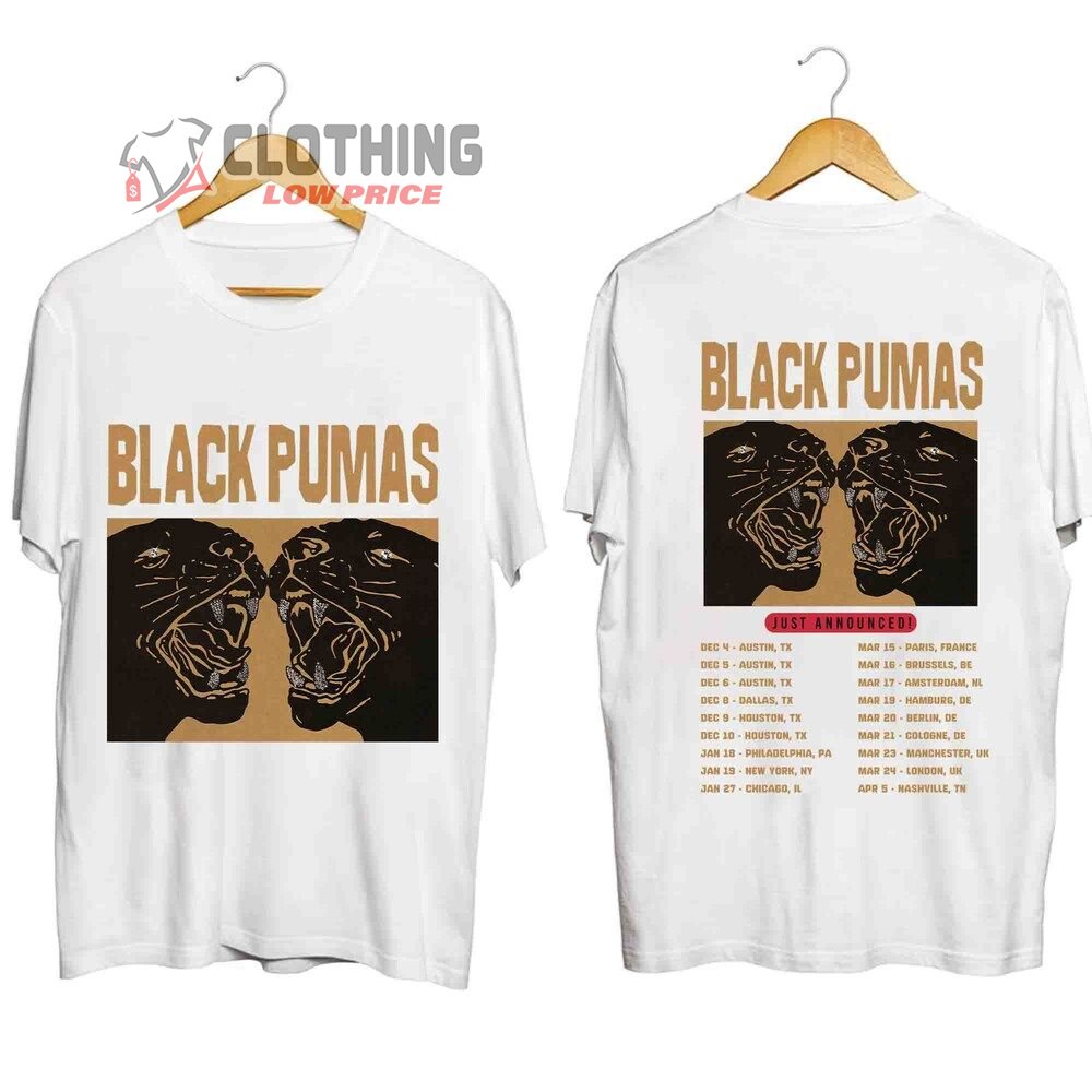 Black Pumas Tour Dates 2023 2024 Merch, Black Pumas Band Fan Shirt