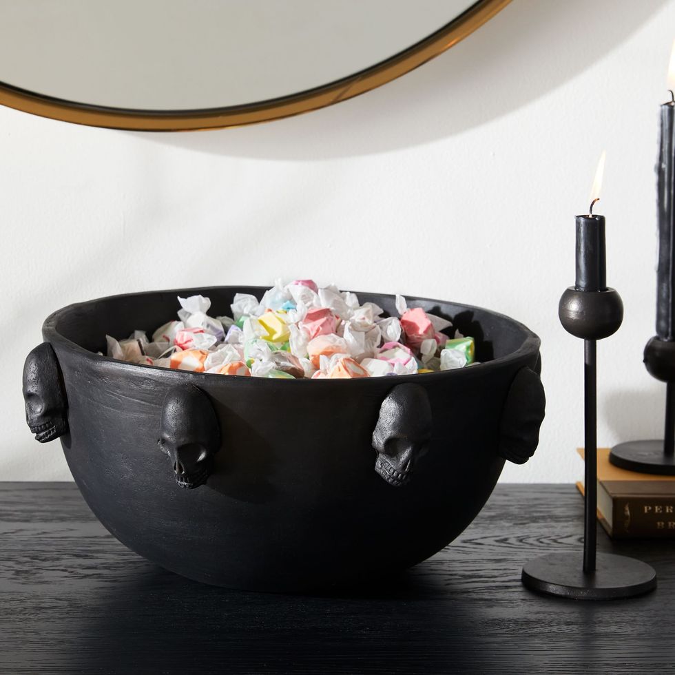 Black Terracotta Skull Candy Bowl West Elm